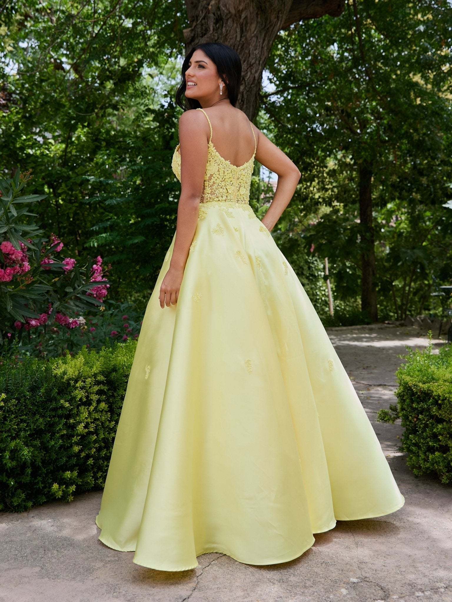 strapless open back dress High Neck 3D Butterfly Junior Prom Dresses Backless Formal Dress FD168 –  Viniodress