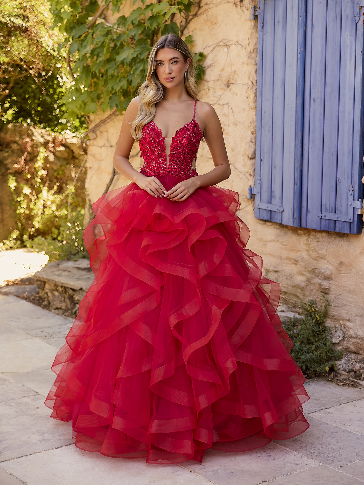 Valentina - Ruby Tulle Prom Dress