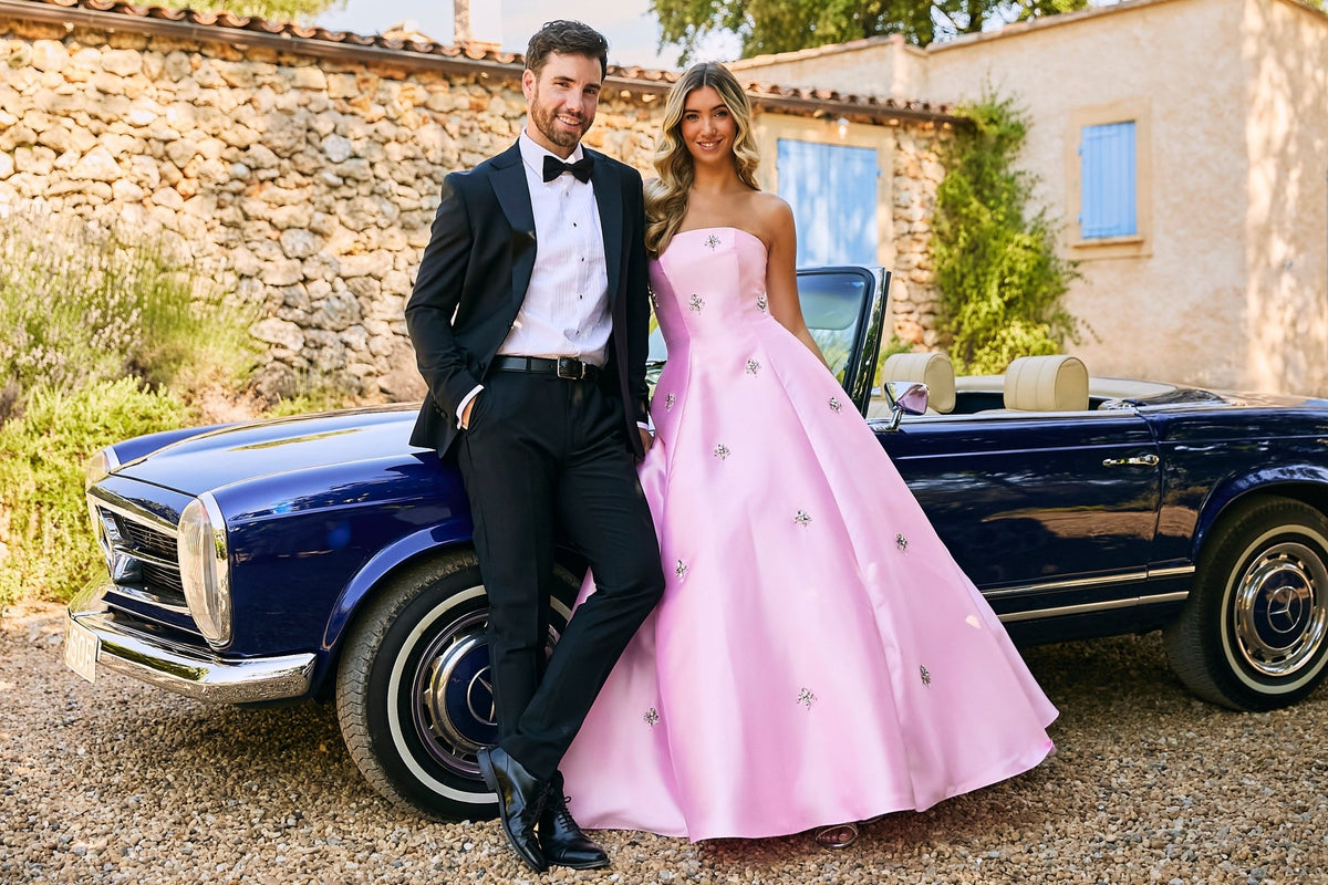 Cleo - Light Pink Satin Ballgown
