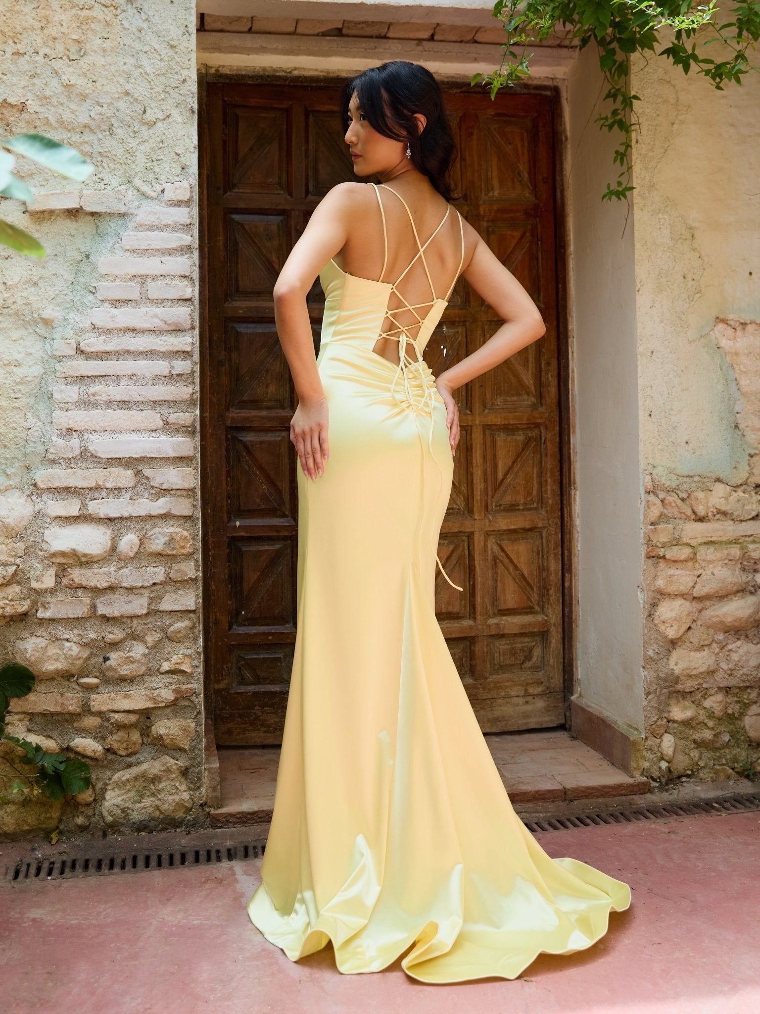 Daisy - Lemon Tight Fit Prom Dress