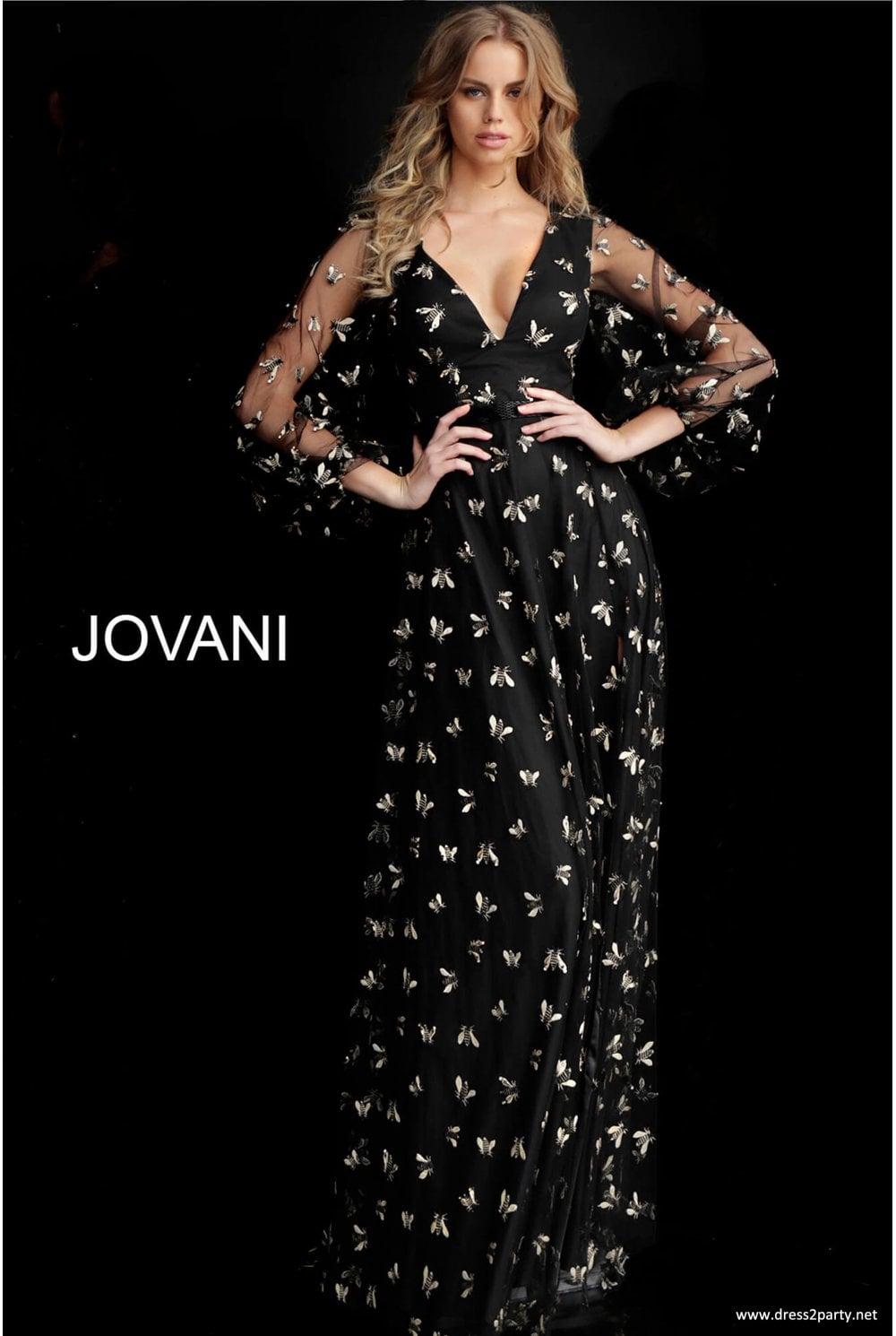 Jovani black and gold dress hot sale