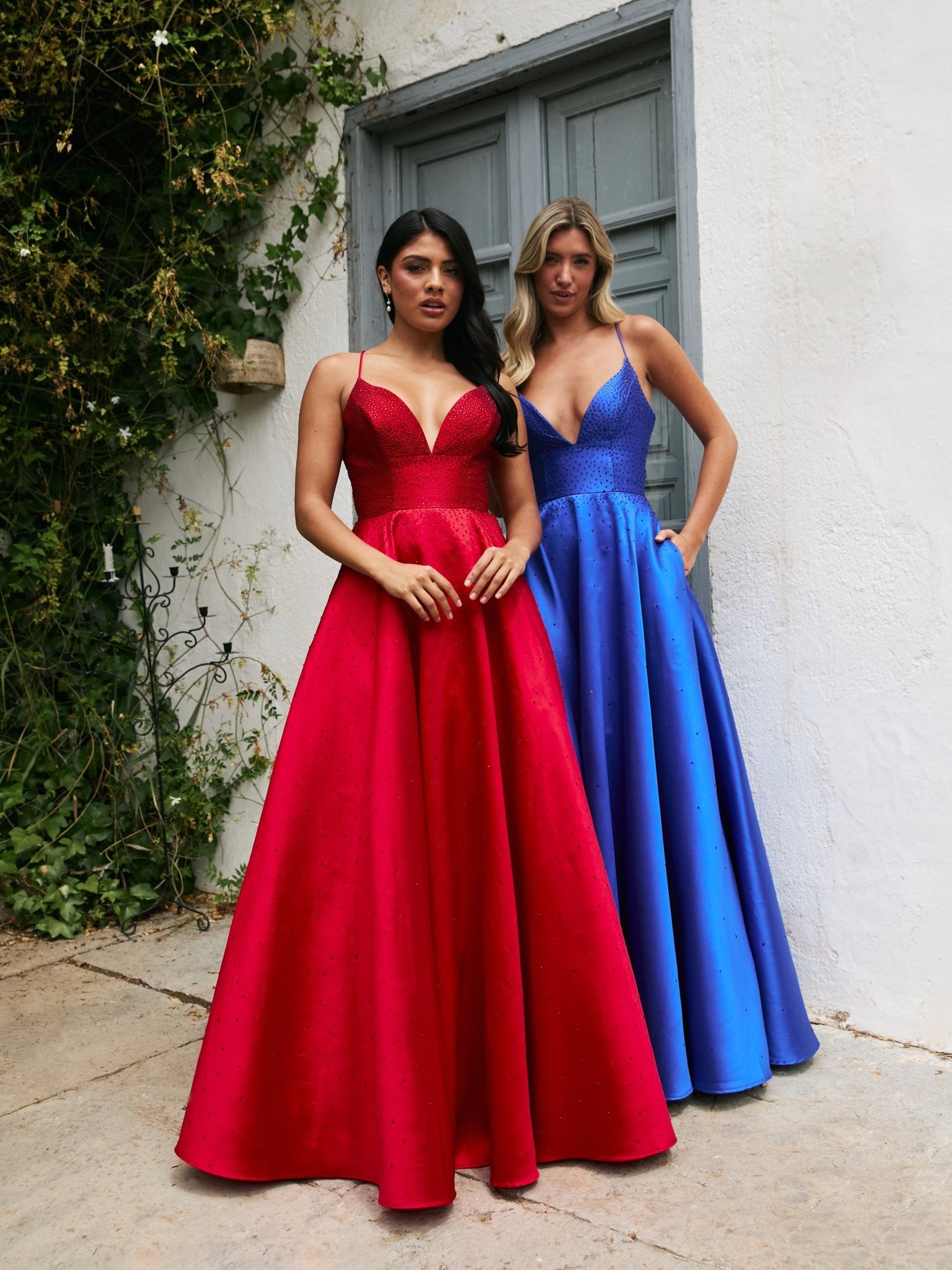 Maddie - Ruby Stud Mikado Showstopper Dress