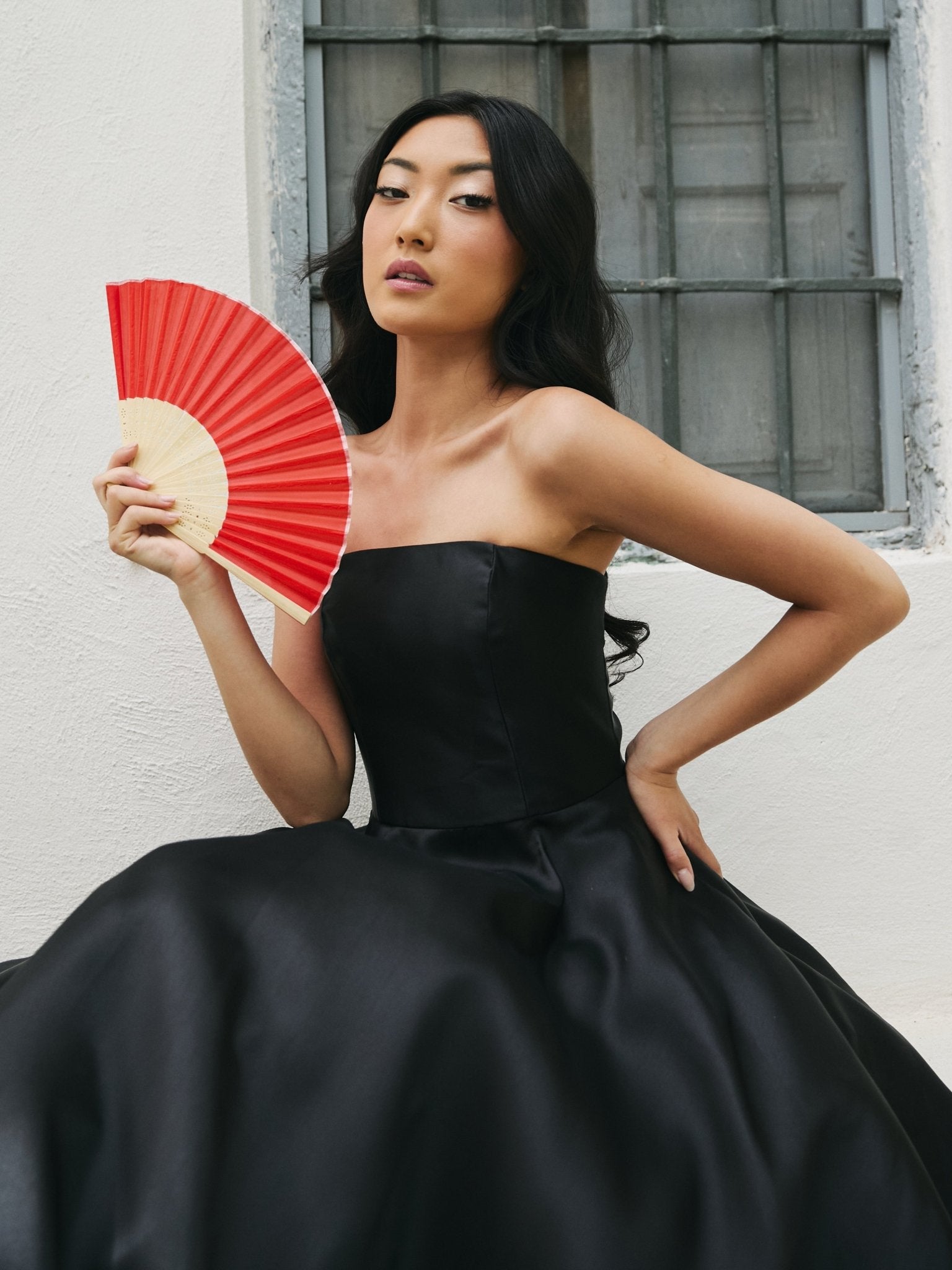 Sasha - Black Best Selling Strapless Satin Ball Gown