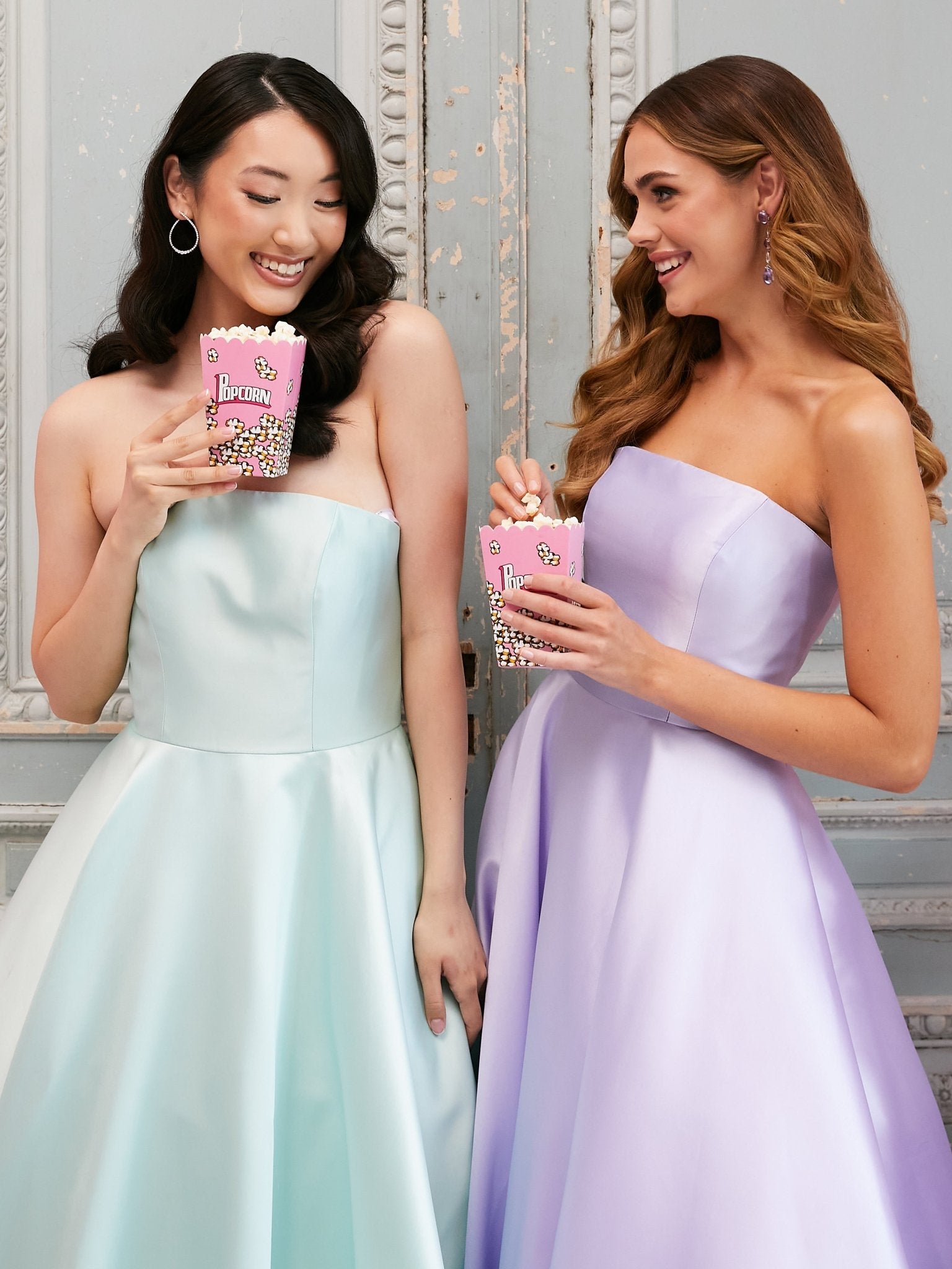 Sasha - Mint Best Selling Strapless Satin Ball Gown