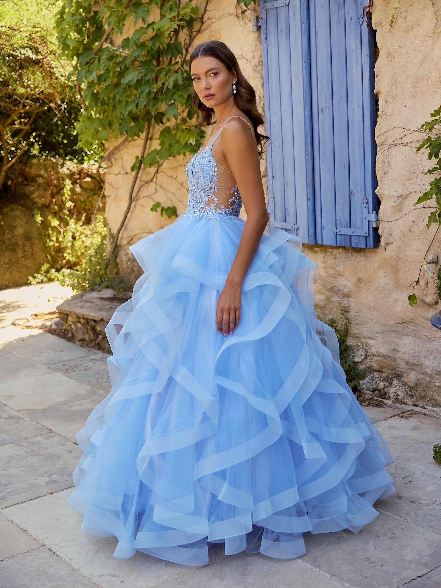 Valentina - Light Blue Corset Top Prom Dress - Dress 2 Party