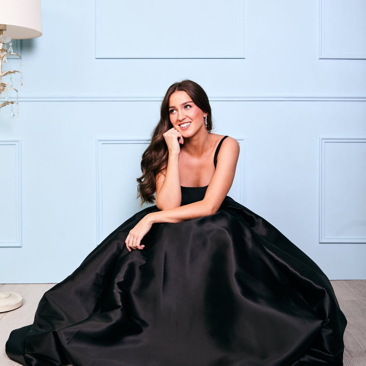 strapless open back dress Elegant Mermaid Velvet Black Simple Prom Dresses,SFPD0176 – SofieBridal