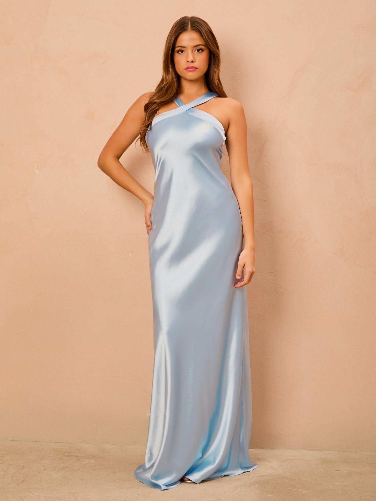 Alysia Satin - Light blue