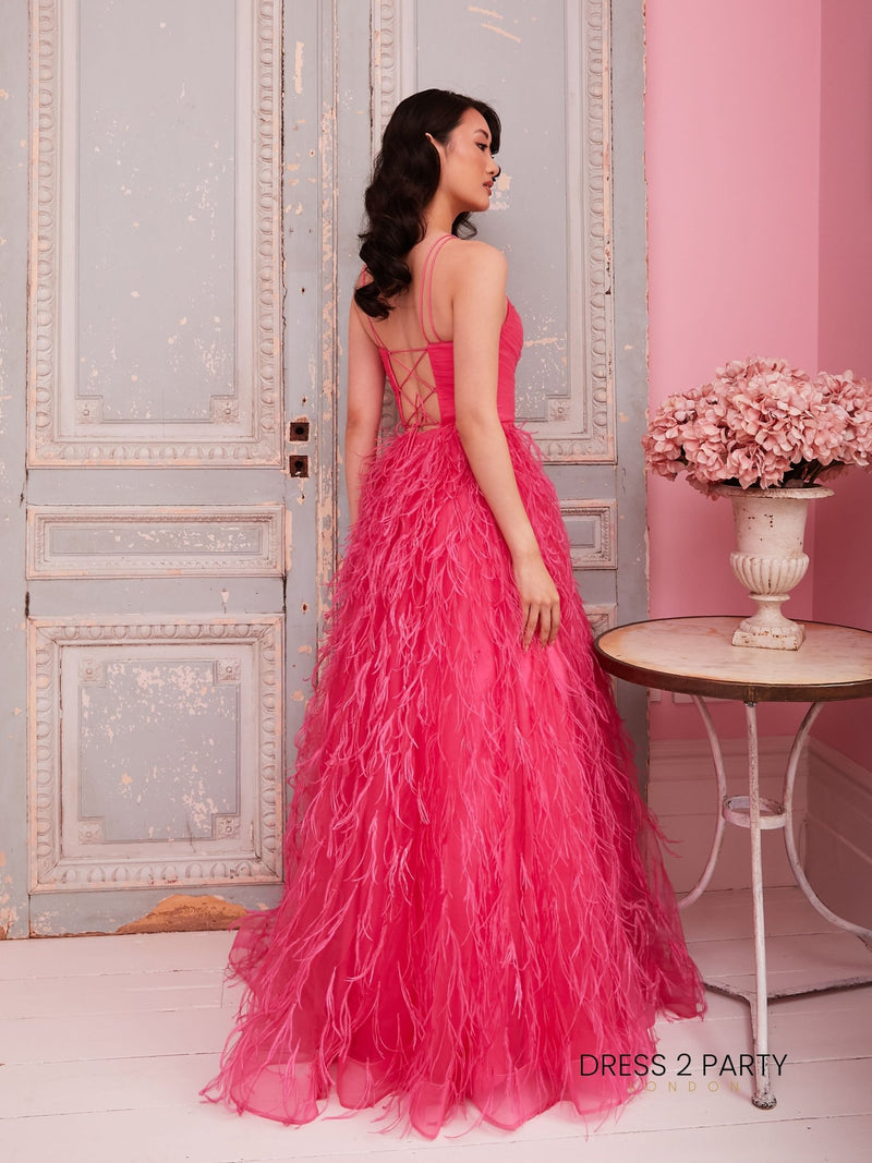 PINK RED AND HOT PINK FULL SEQUIN DRESS main image 1