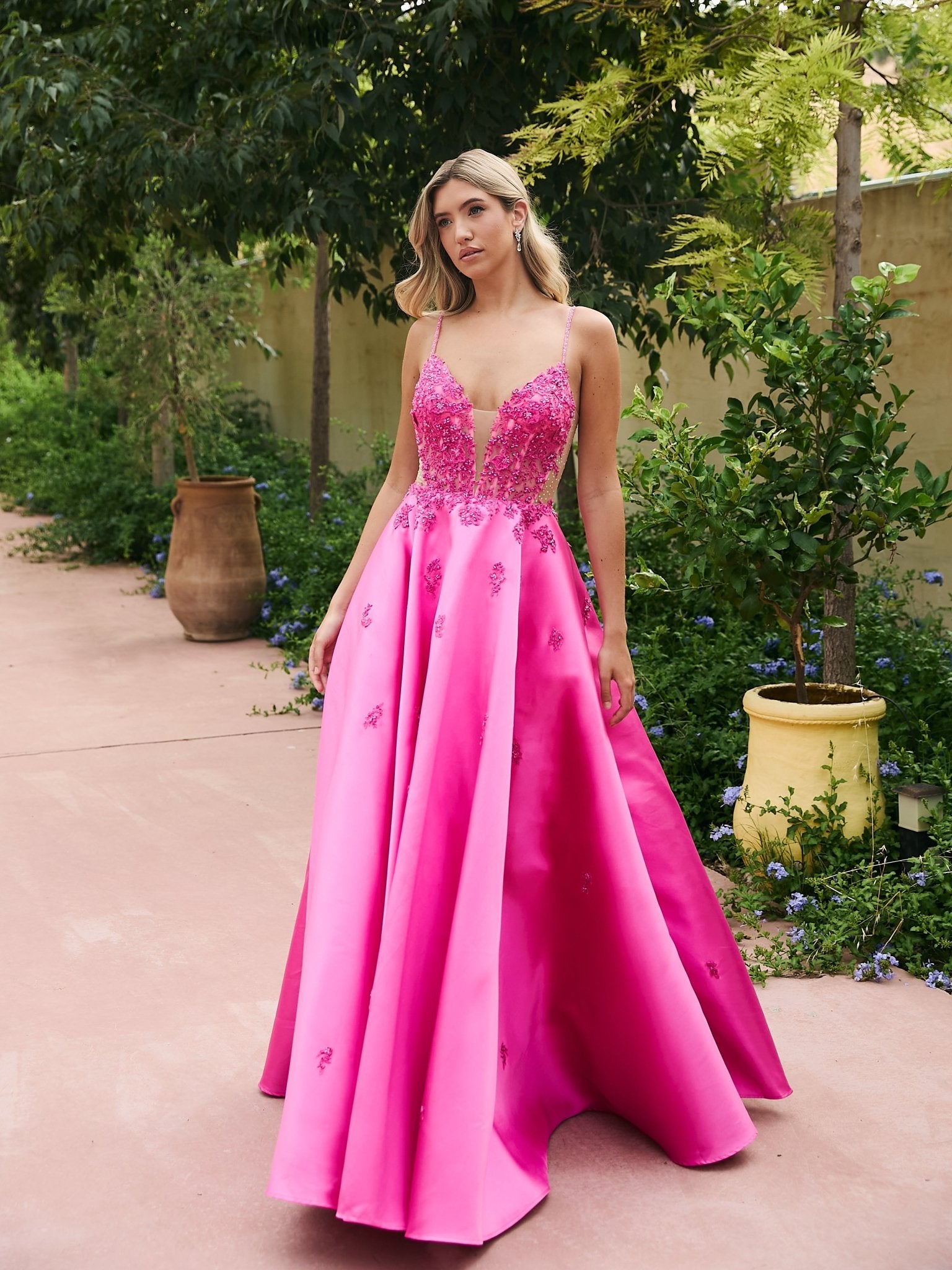 Faye - Sherbet Pink Prom Ball Gown
