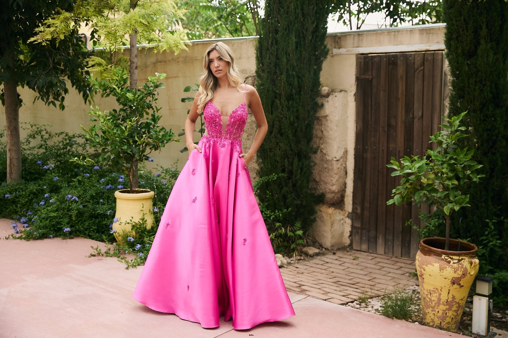 Faye - Sherbet Pink Prom Ball Gown - Dress 2 Party
