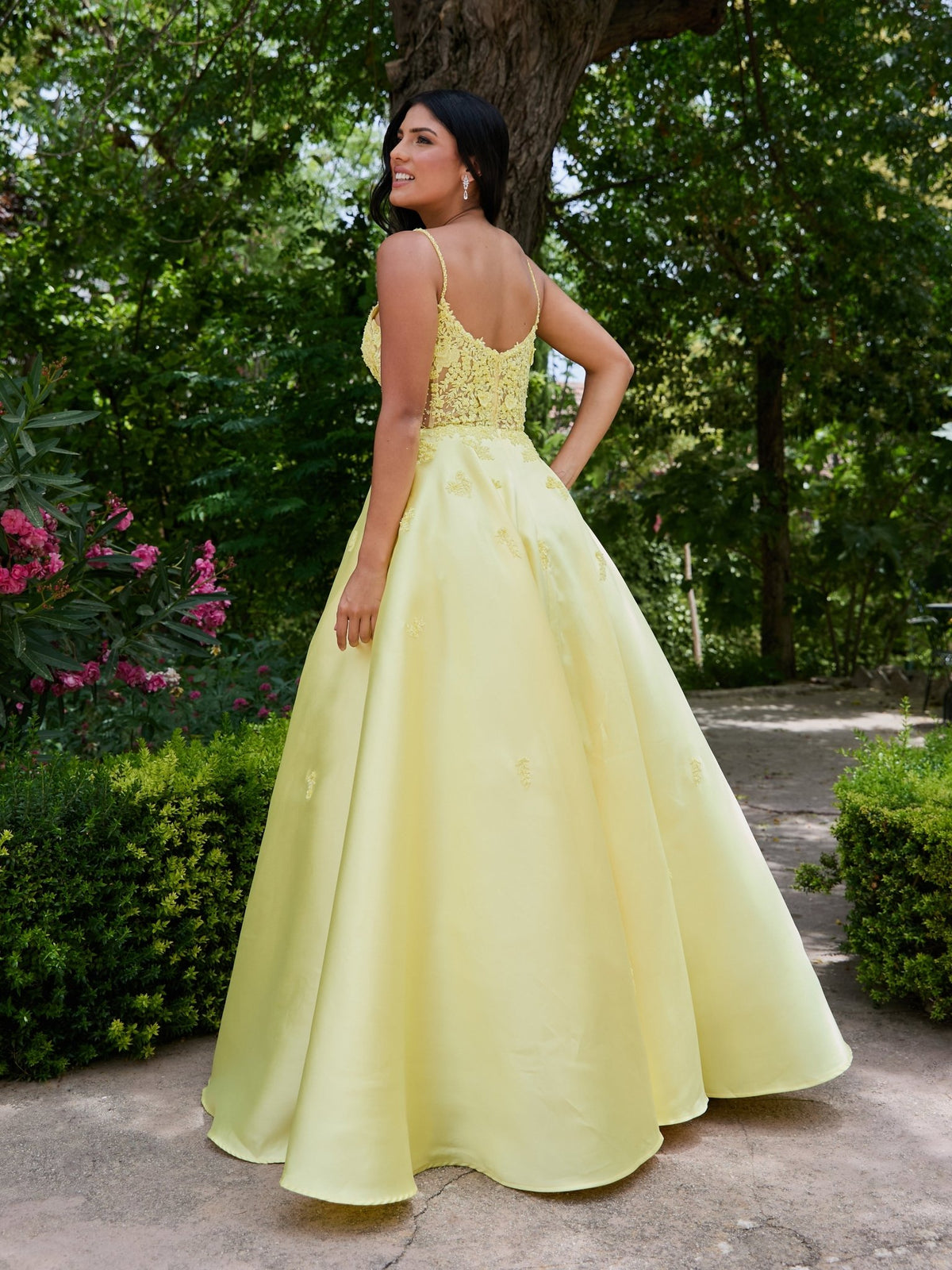 Faye - Yellow Mikado Ball Gown