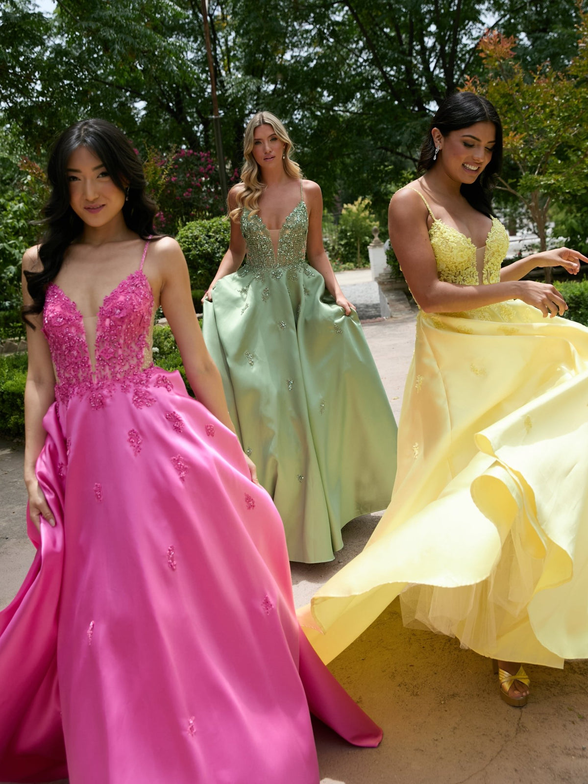 Faye - Yellow Mikado Ball Gown