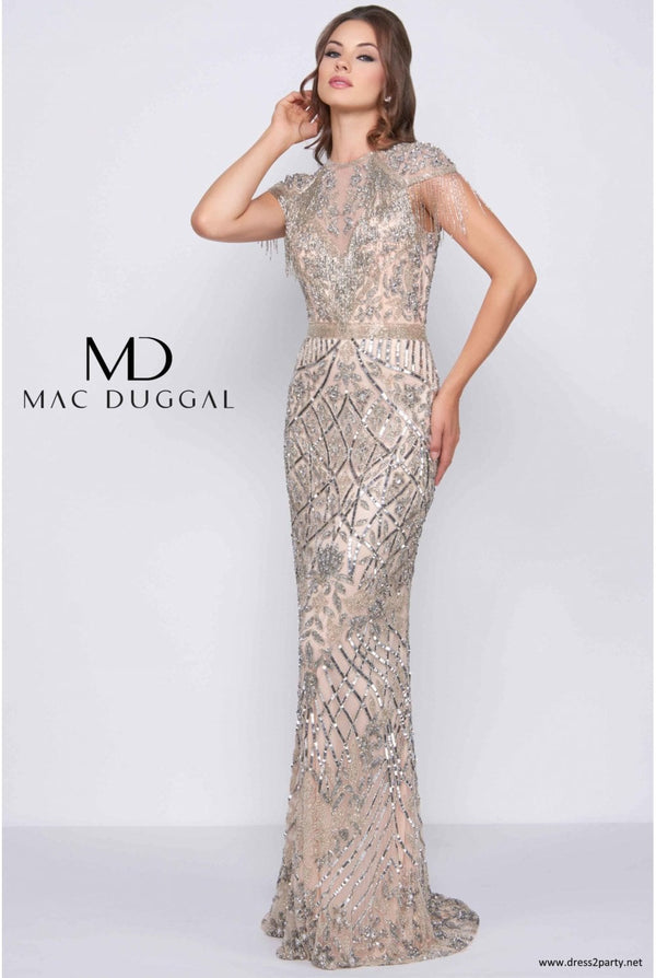 Mac duggal silver dress online