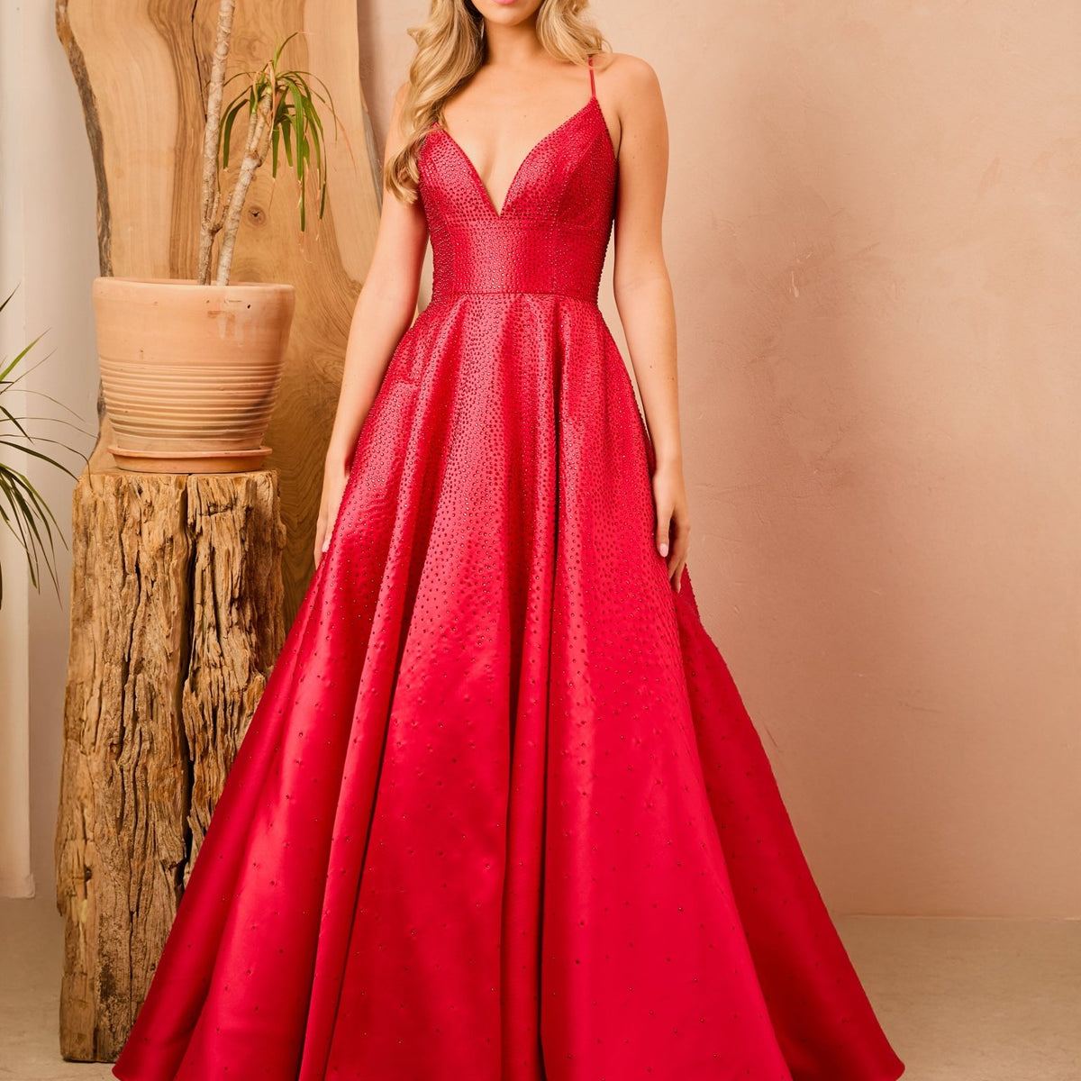 Maddie - Ruby Stud Mikado Showstopper Dress | Dress 2 Party Ruby / US2 UK6 Maddie - Ruby Stud Mikado Showstopper Dress | Dress 2 Party Ruby / US2 UK6