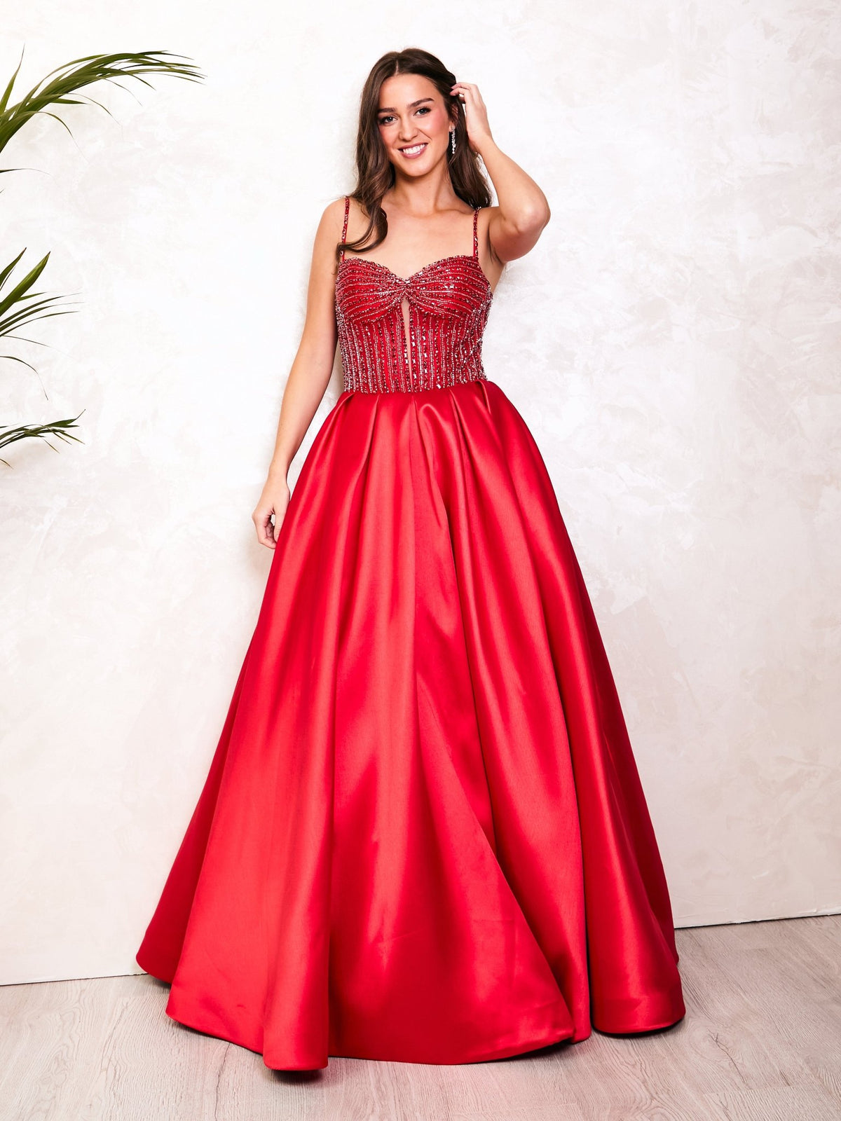 Maisie - Red Ballgown Skirt With Pockets