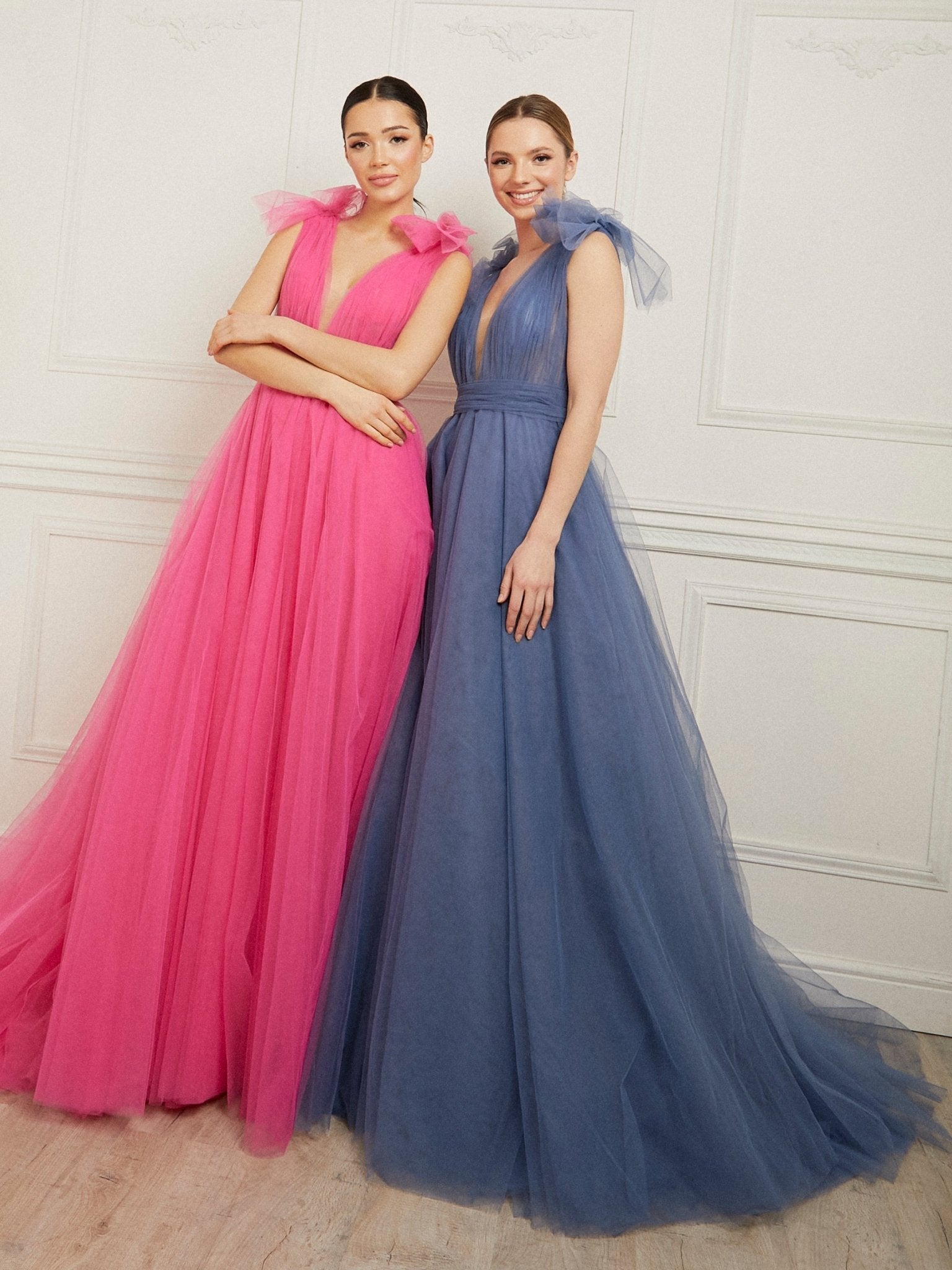 Melania - Hot Pink Sophisticated Shoulder Detail Dress