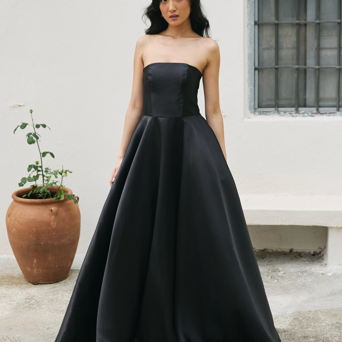 Sasha - Black Best Selling Strapless Satin Ball Gown Sasha - Black Best Selling Strapless Satin Ball Gown