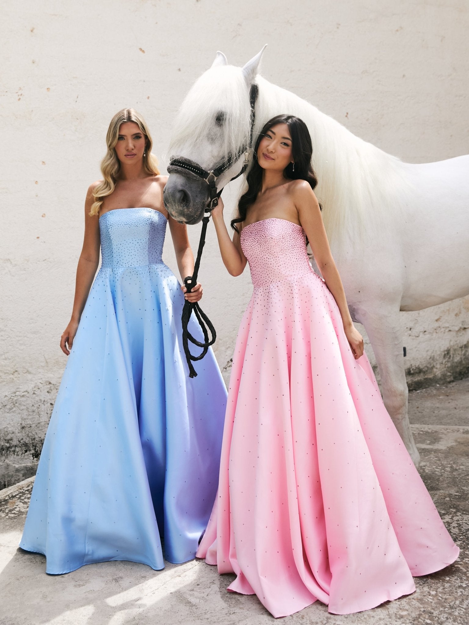 Summer - Light Pink Strapless Ball Gown