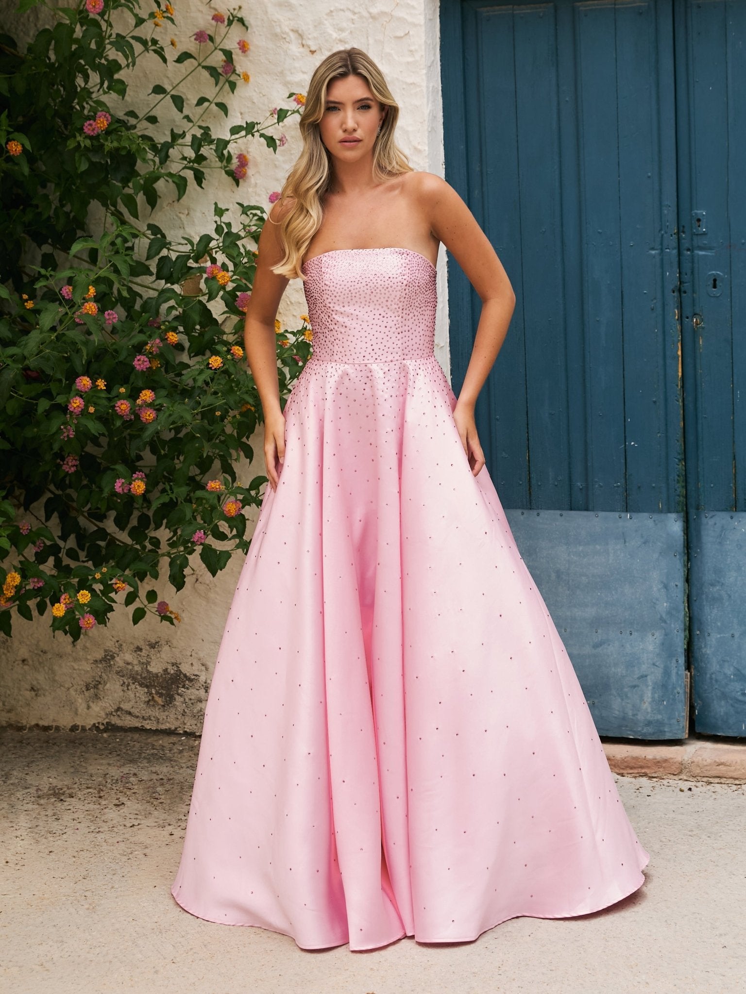 Summer - Light Pink Strapless Ball Gown
