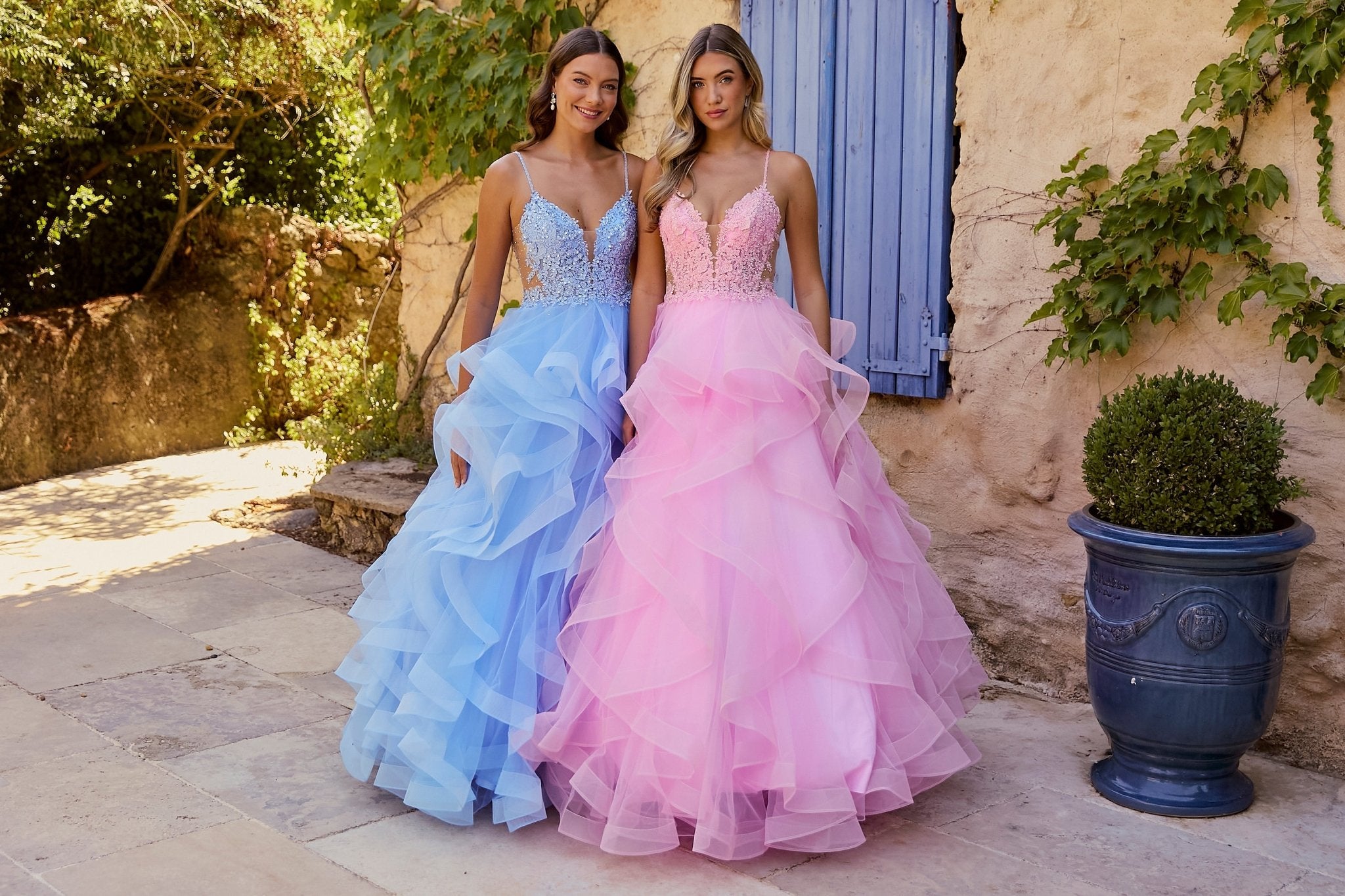 Valentina - Light Blue Corset Top Prom Dress - Dress 2 Party