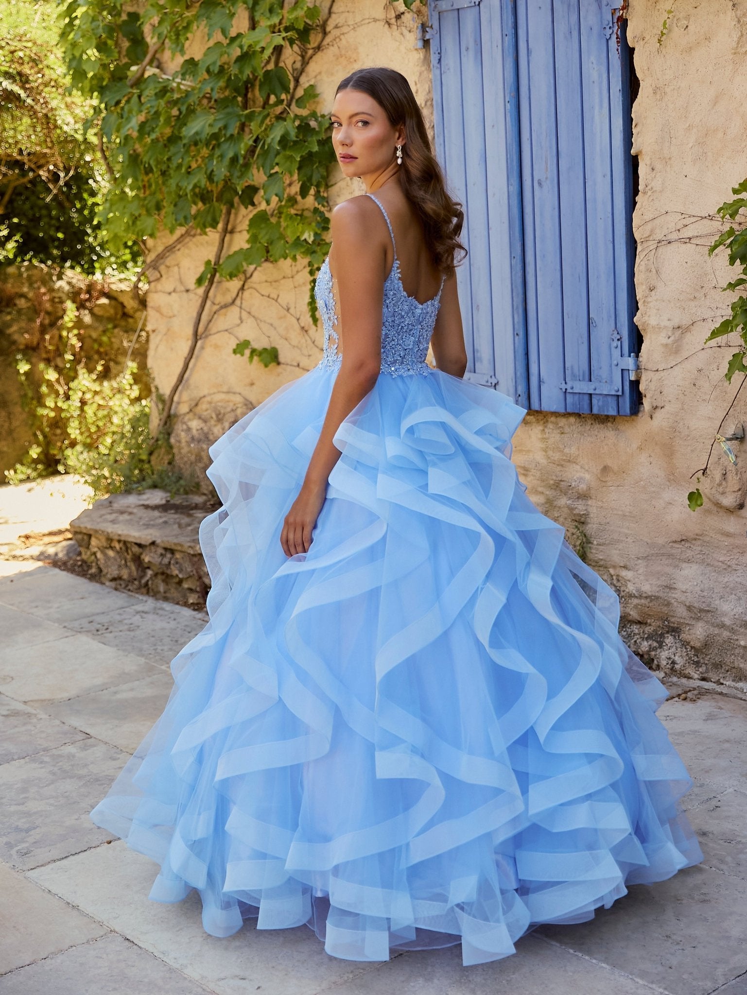 Valentina - Light Blue Corset Top Prom Dress - Dress 2 Party